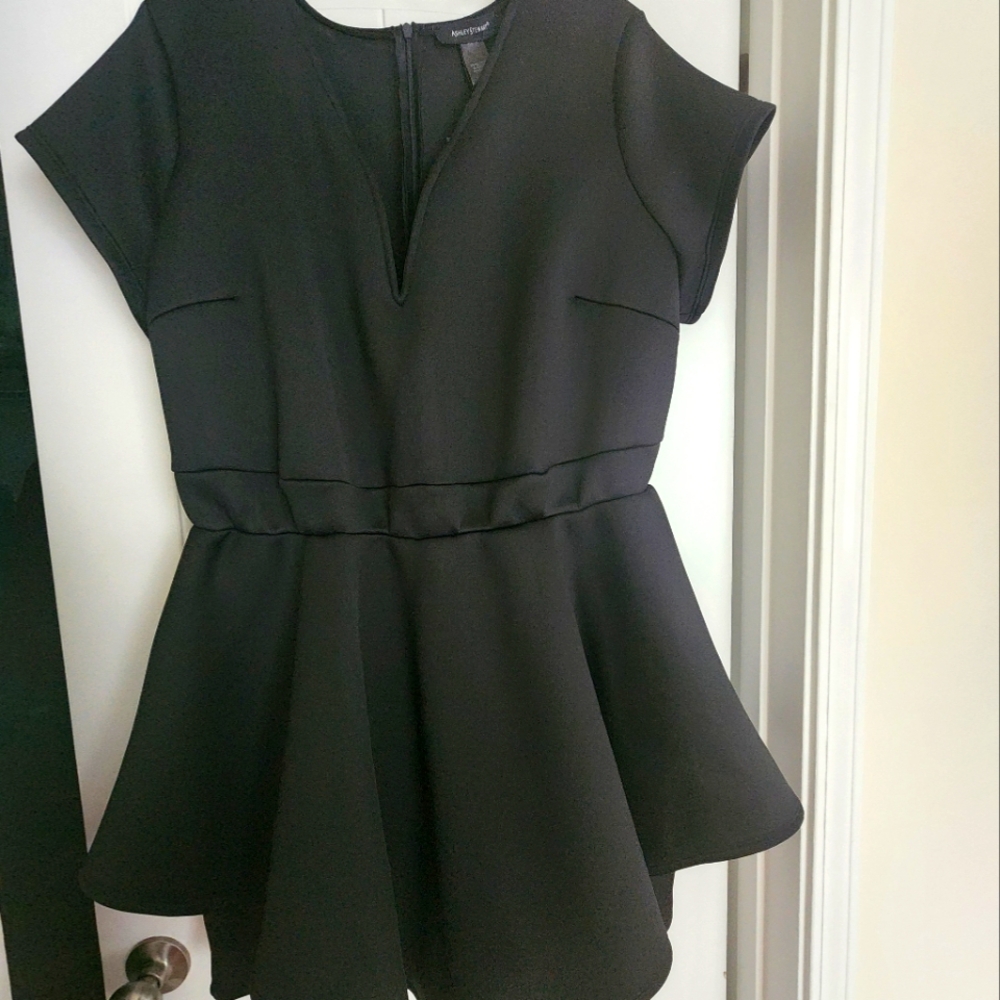 Ashley Stewart scuba plunging neck romper